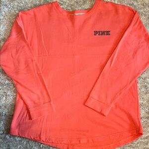 PINK Victoria's Secret Coral Long Sleeve Jersey Top